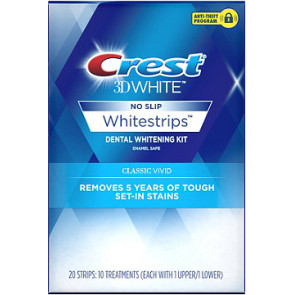 Отбеливающие полоски Crest 3D White Whitestrips Dental Whitening Kit Classic Vivid